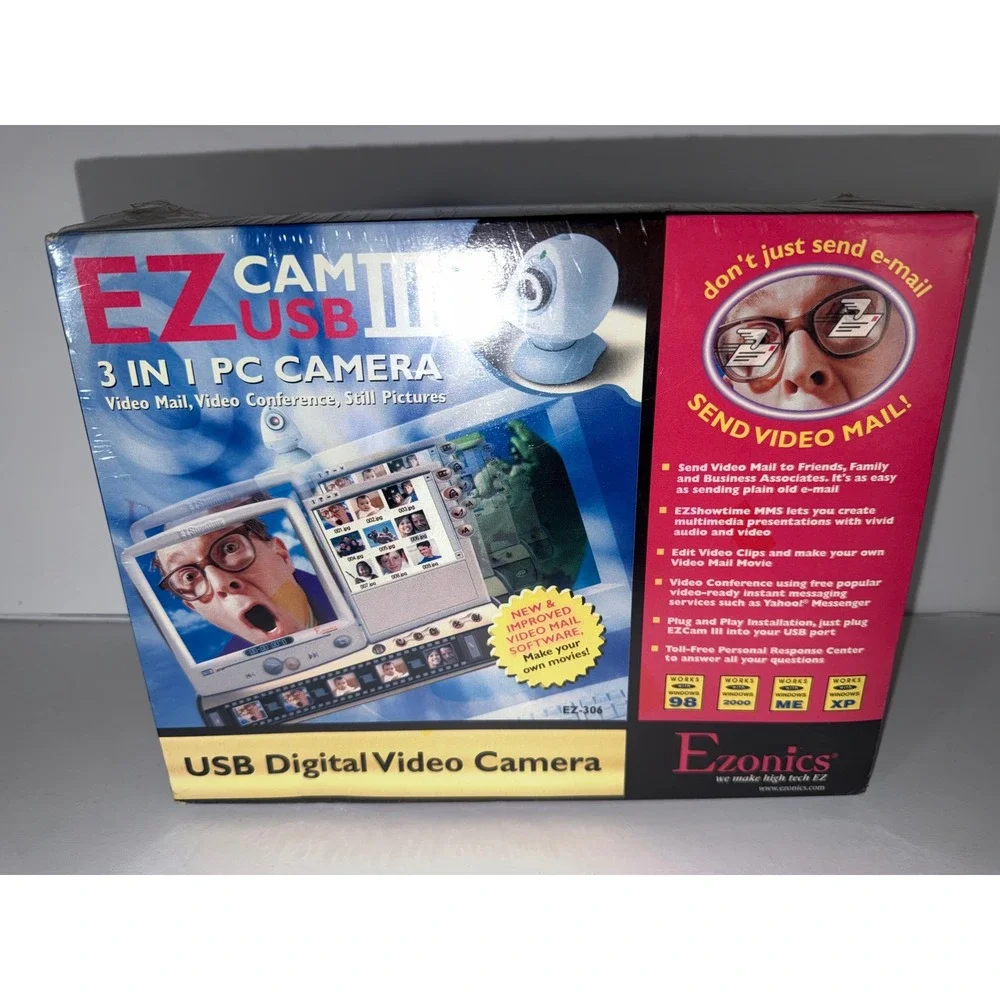 Vintage Ezonics EZCam III USB Digital Video Camera Webcam New Factory Sealed